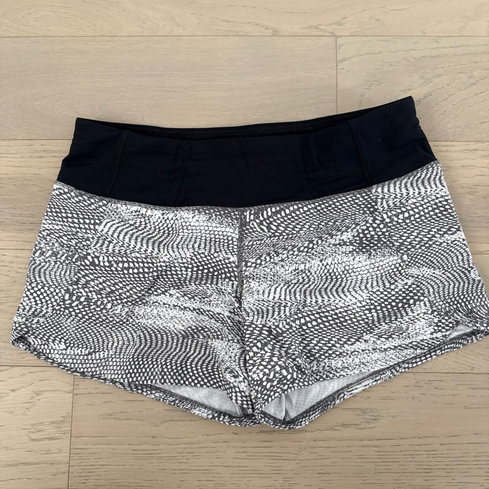Lululemon Athletica Black and Gray Athletic Shorts